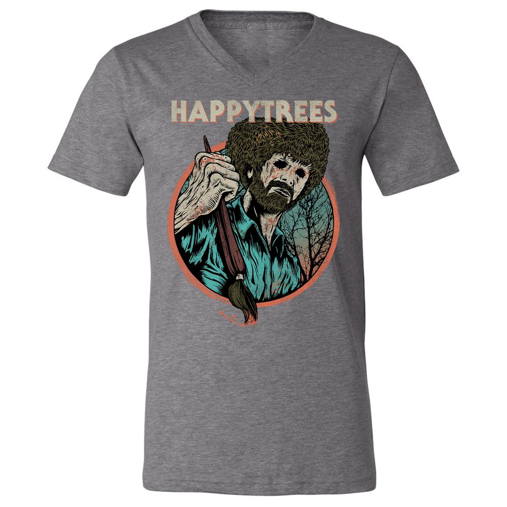 Unisex V-Neck T-Shirt - 8T4WKMW5 - Deep Heather - 13
