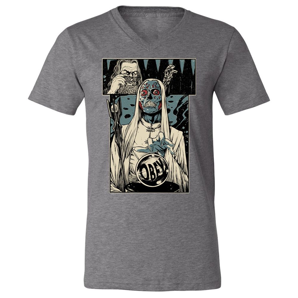 Unisex V-Neck T-Shirt - 51F7Z5GG - Deep Heather - 13