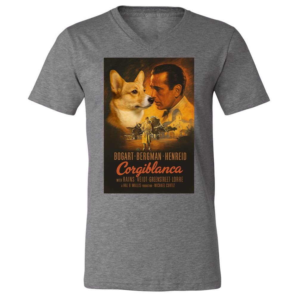 Unisex V-Neck T-Shirt - G7T25YXS - Deep Heather - 13