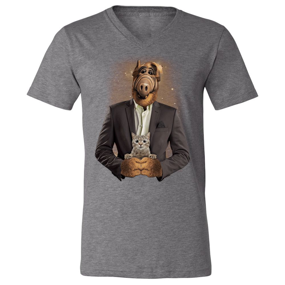 Unisex V-Neck T-Shirt - RHFGZGKW - Deep Heather - 13