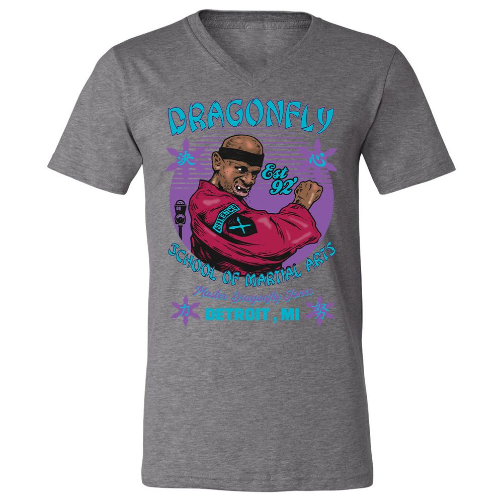 Unisex V-Neck T-Shirt - DVA386JC - Deep Heather - 13