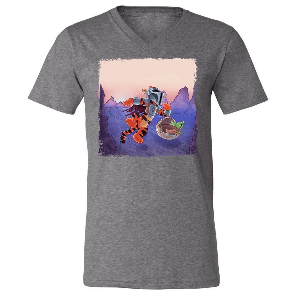 Unisex V-Neck T-Shirt - 38JYX5VU - Deep Heather - 13