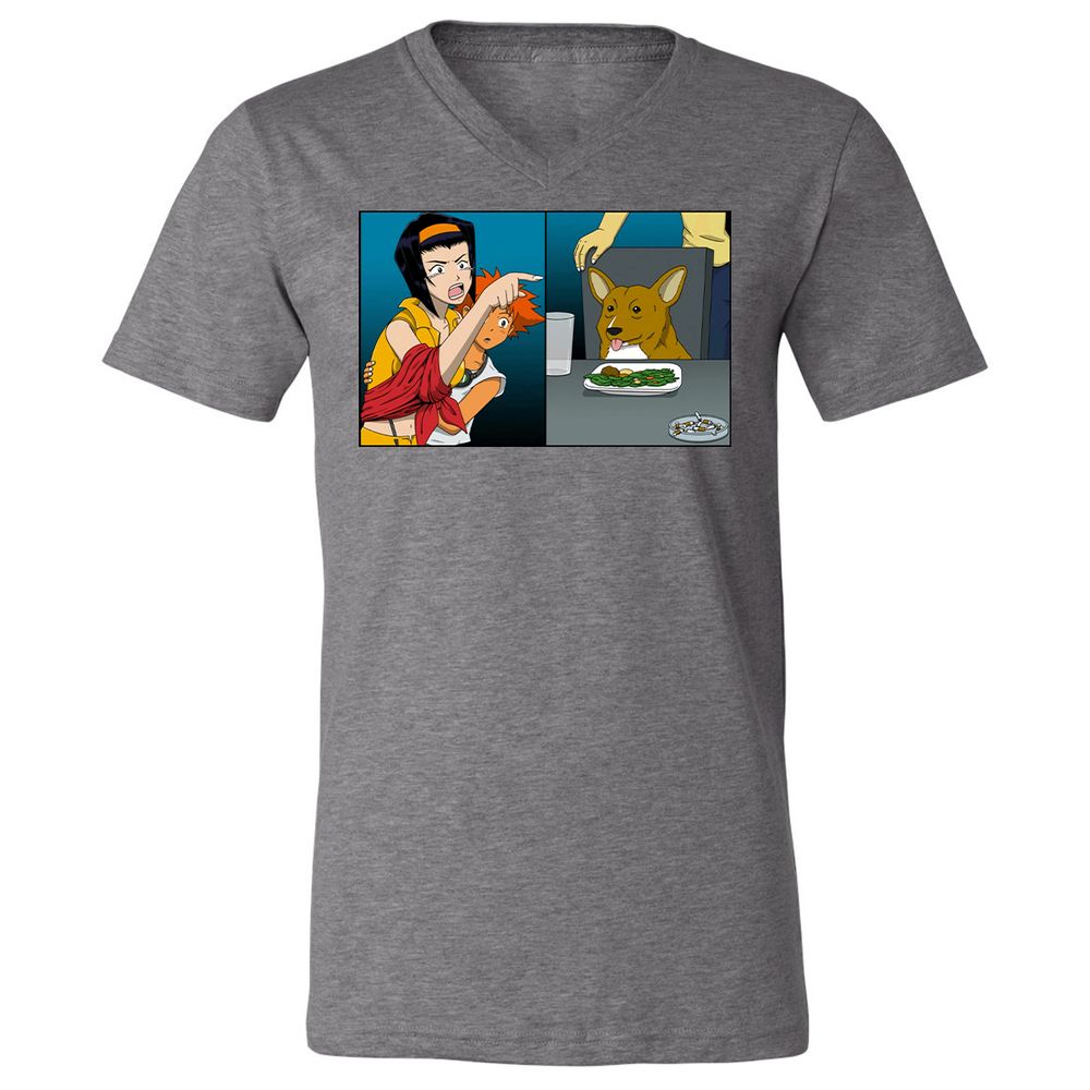 Unisex V-Neck T-Shirt - XVKXJB5G - Deep Heather - 13