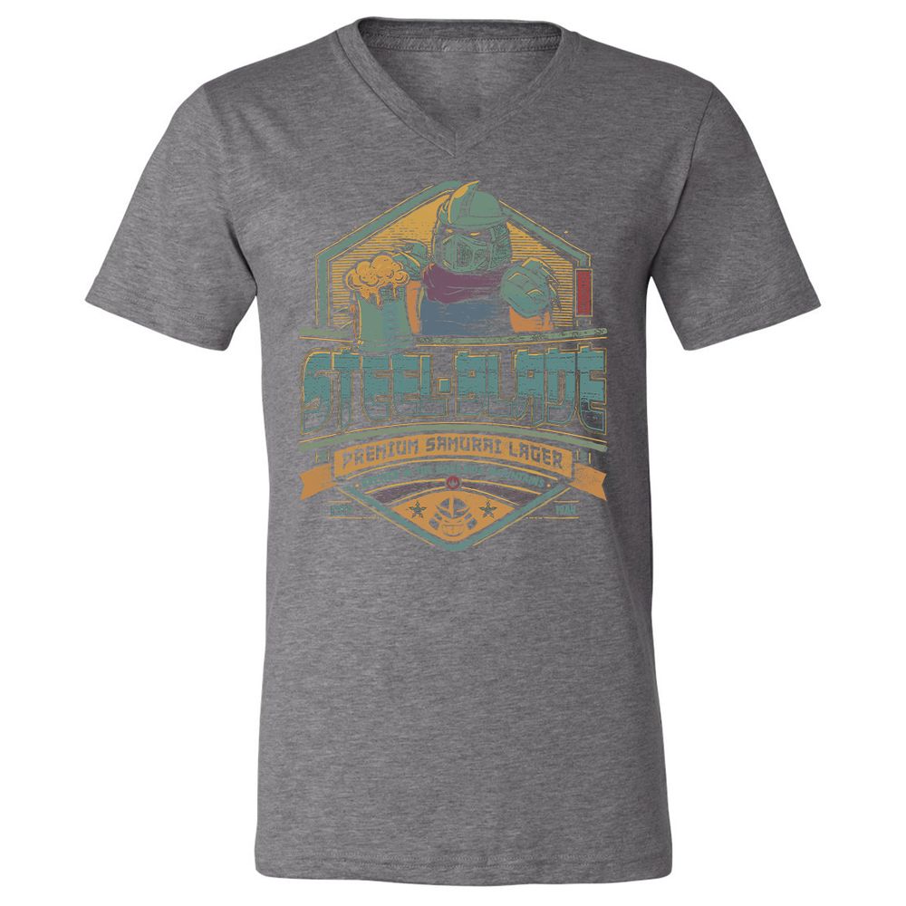 Unisex V-Neck T-Shirt - CQ81CDZS - Deep Heather - 13