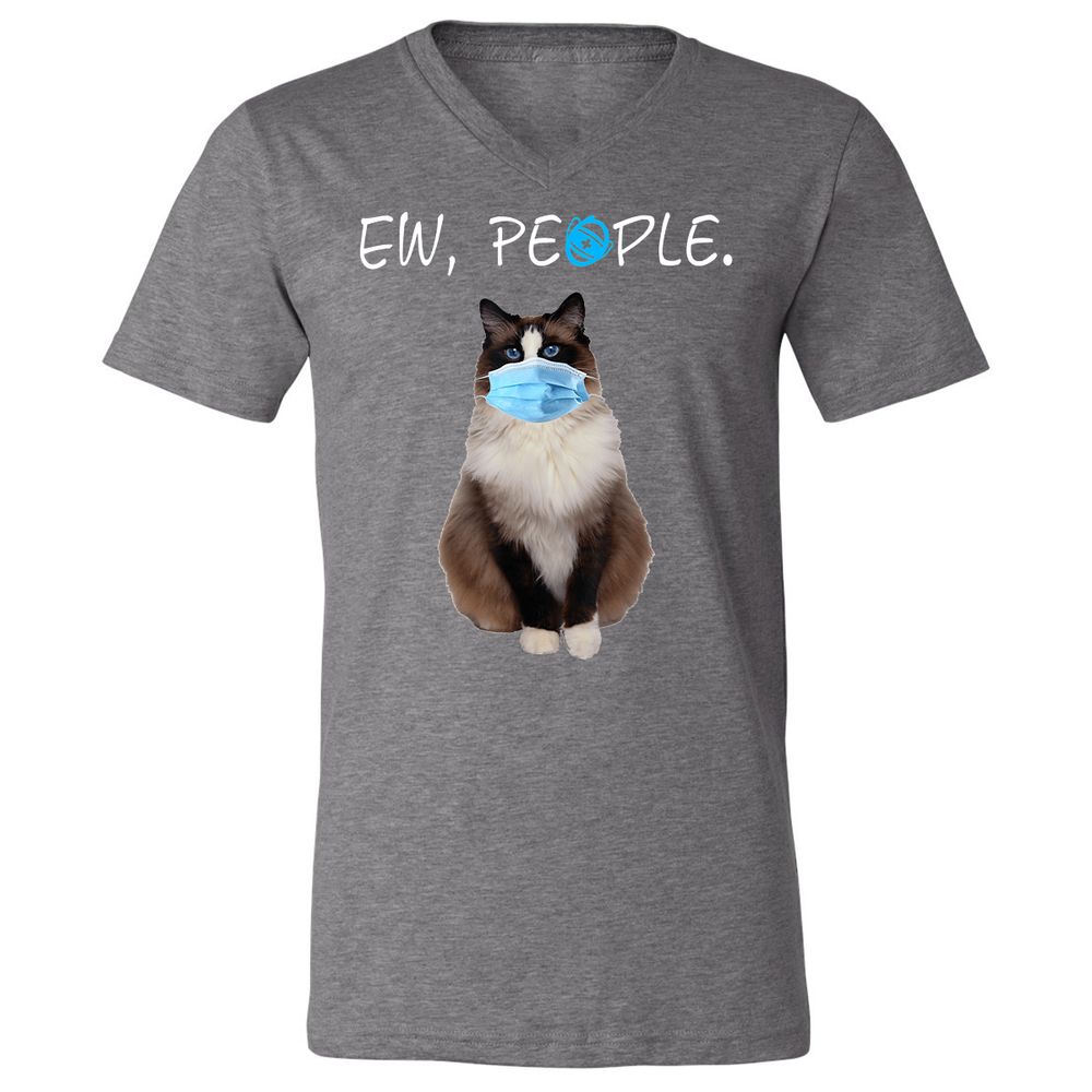 Unisex V-Neck T-Shirt - R6KT45V3 - Deep Heather - 13