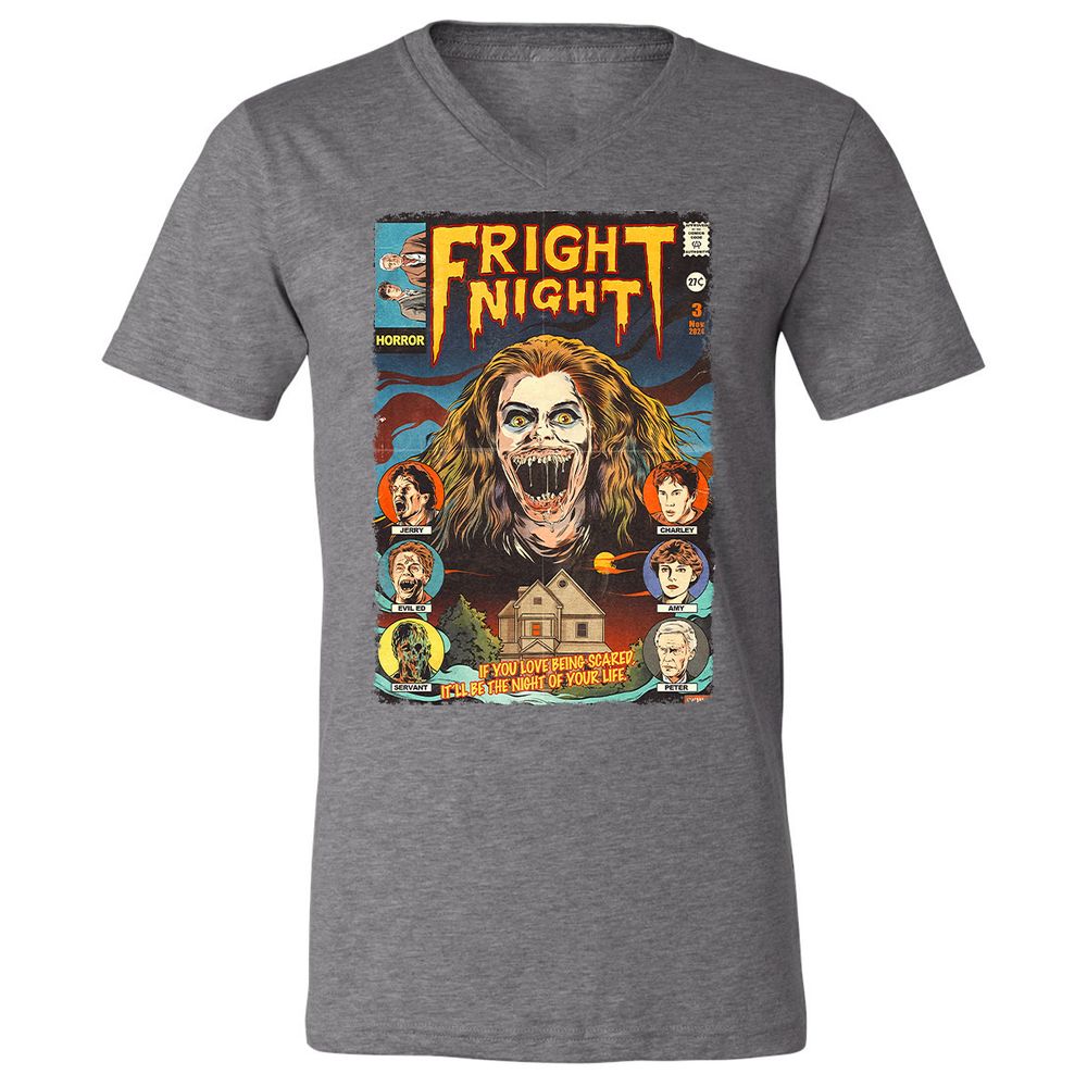 Unisex V-Neck T-Shirt - KL9EXPTB - Deep Heather - 13