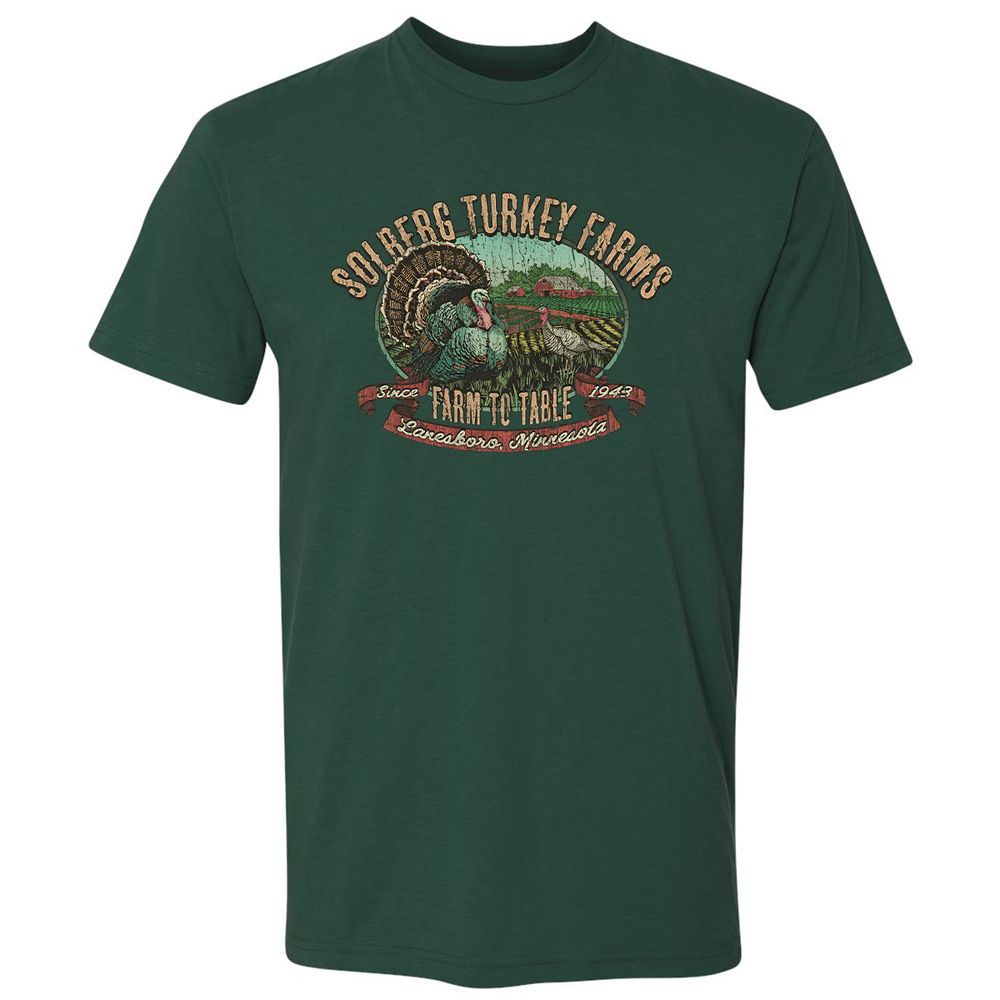 Vintage Turkey Farm Thanksgiving - Forest Green - 13