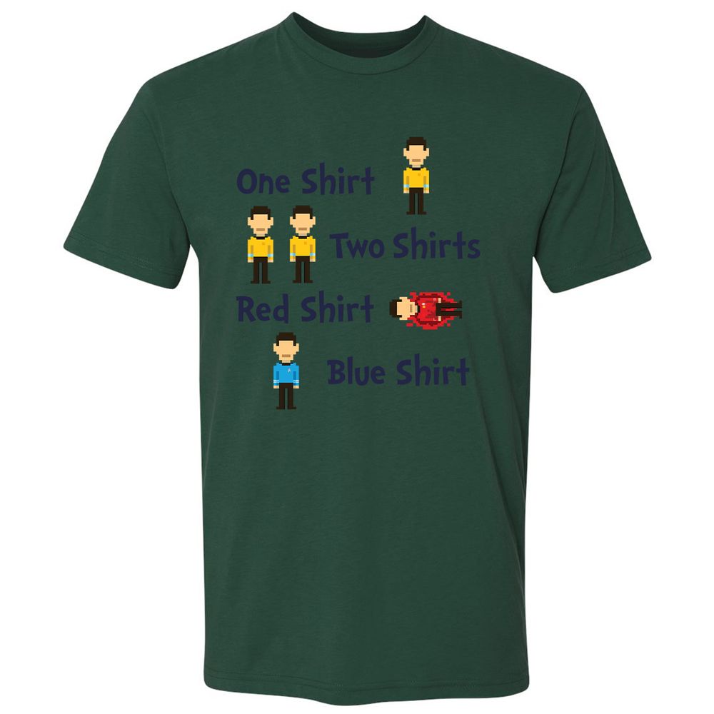 Red Shirt, Blue Shirt - Forest Green - 13