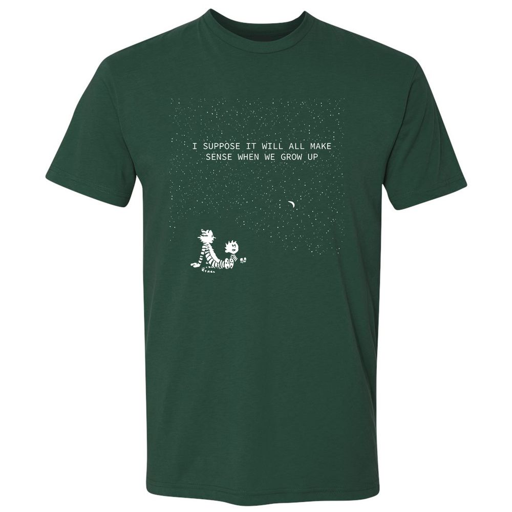 Calvin and Hobbes Stars - Forest Green - 13