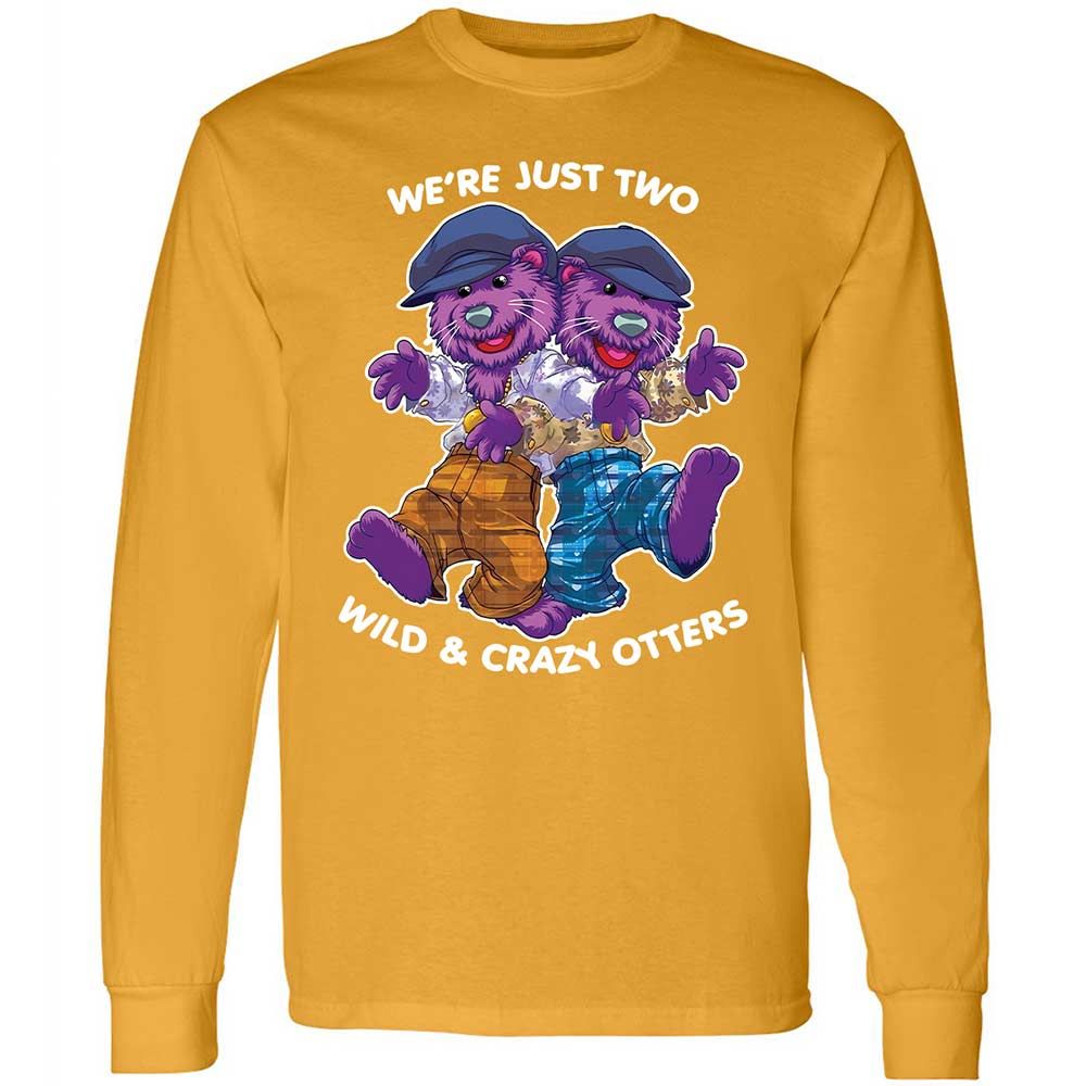 Two wild & crazy otters - Gold - 13