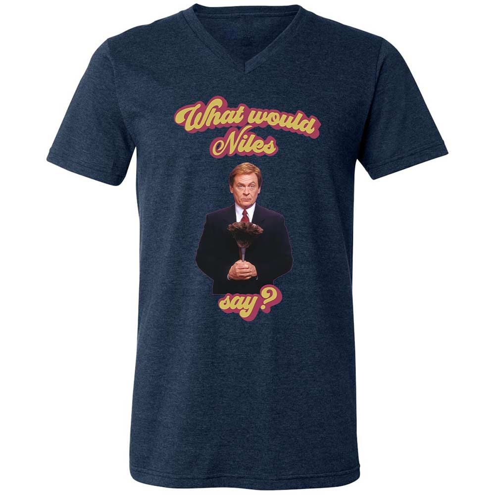 Unisex V-Neck T-Shirt - Y1XXTTVB - Heather Navy - 13