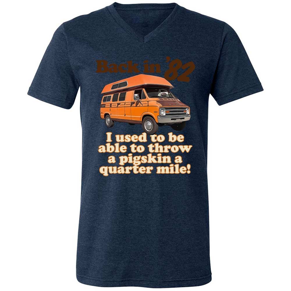 Unisex V-Neck T-Shirt - YND5XQAJ - Heather Navy - 13