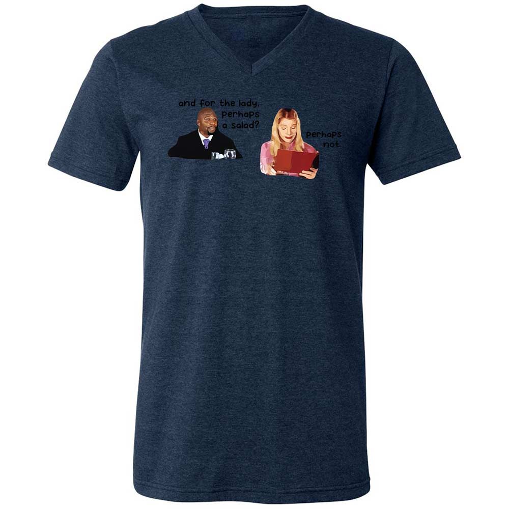 Unisex V-Neck T-Shirt - CBVWTR2Z - Heather Navy - 13