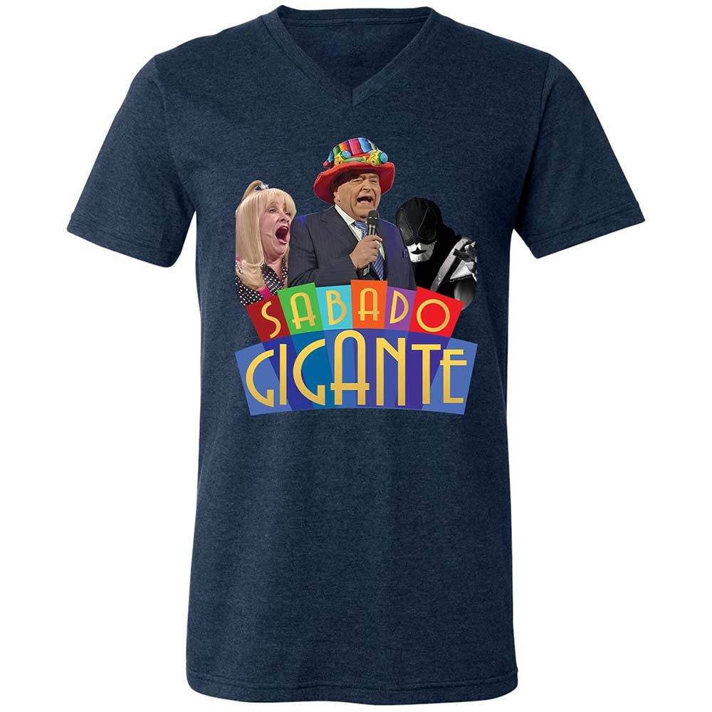 Unisex V-Neck T-Shirt - UCS1DPUX - Heather Navy - 13