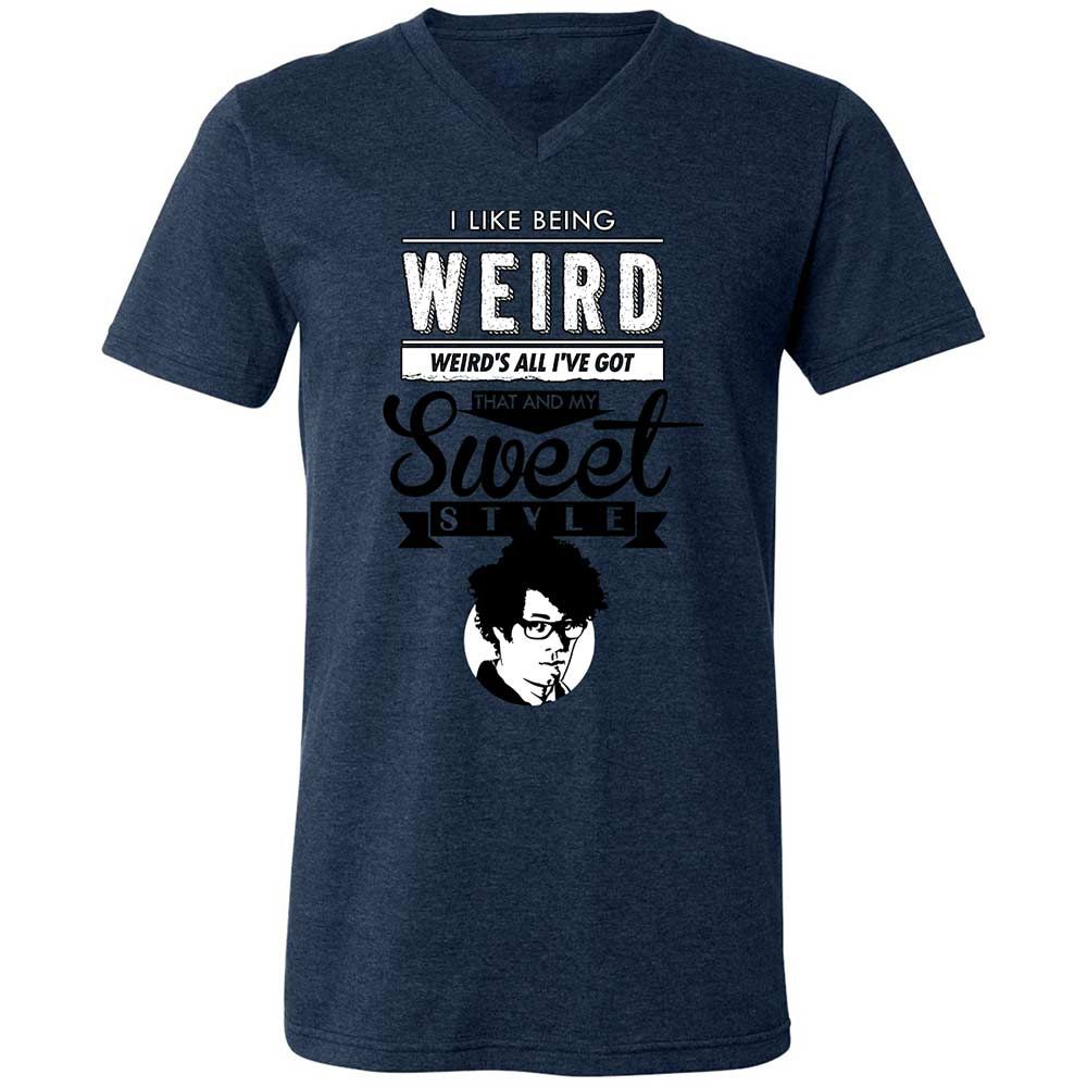 Unisex V-Neck T-Shirt - NK175HMJ - Heather Navy - 13