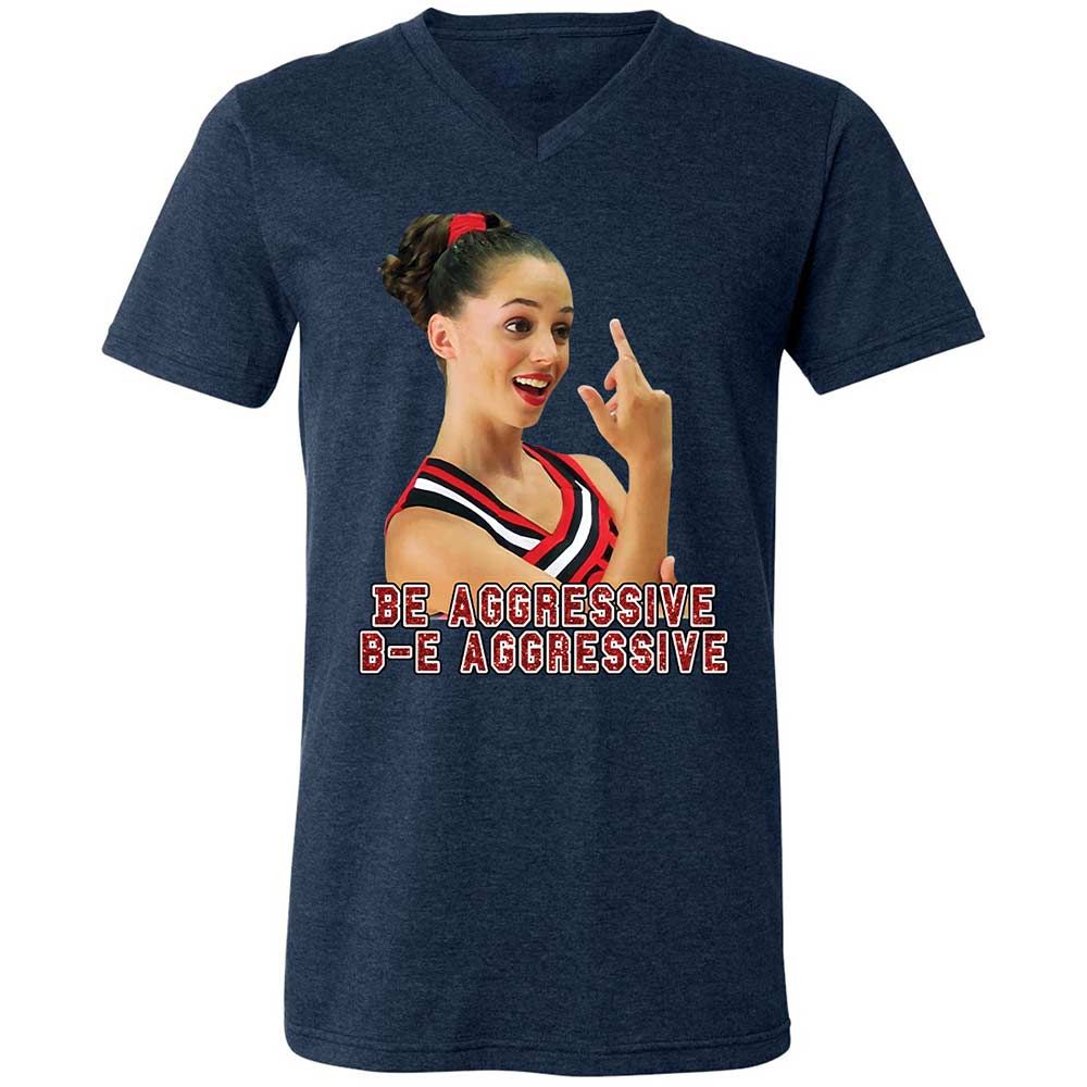Unisex V-Neck T-Shirt - X23KM7CQ - Heather Navy - 13