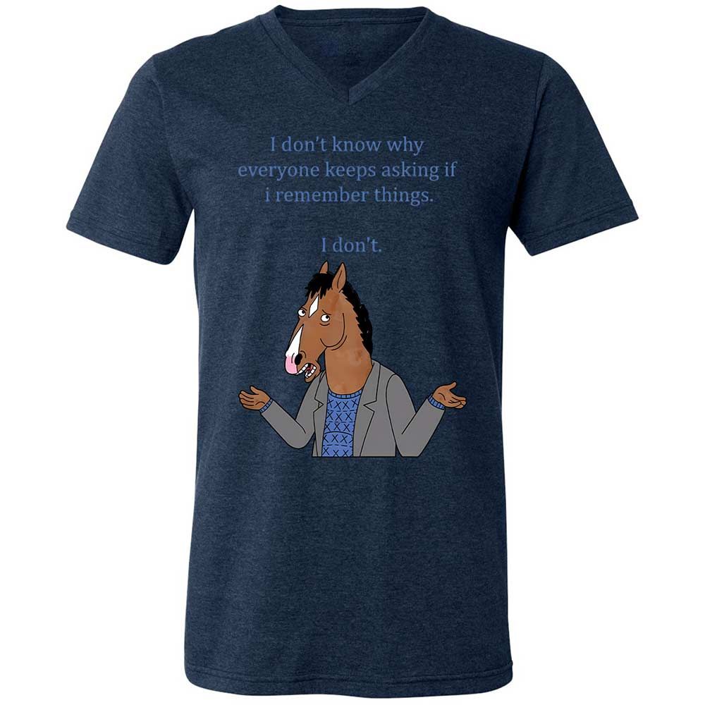 Unisex V-Neck T-Shirt - KKM5A3EK - Heather Navy - 13