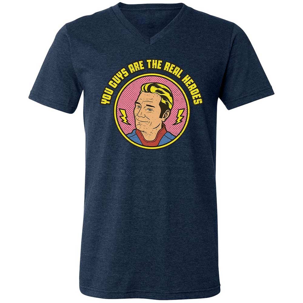 Unisex V-Neck T-Shirt - K3PNR8YK - Heather Navy - 13