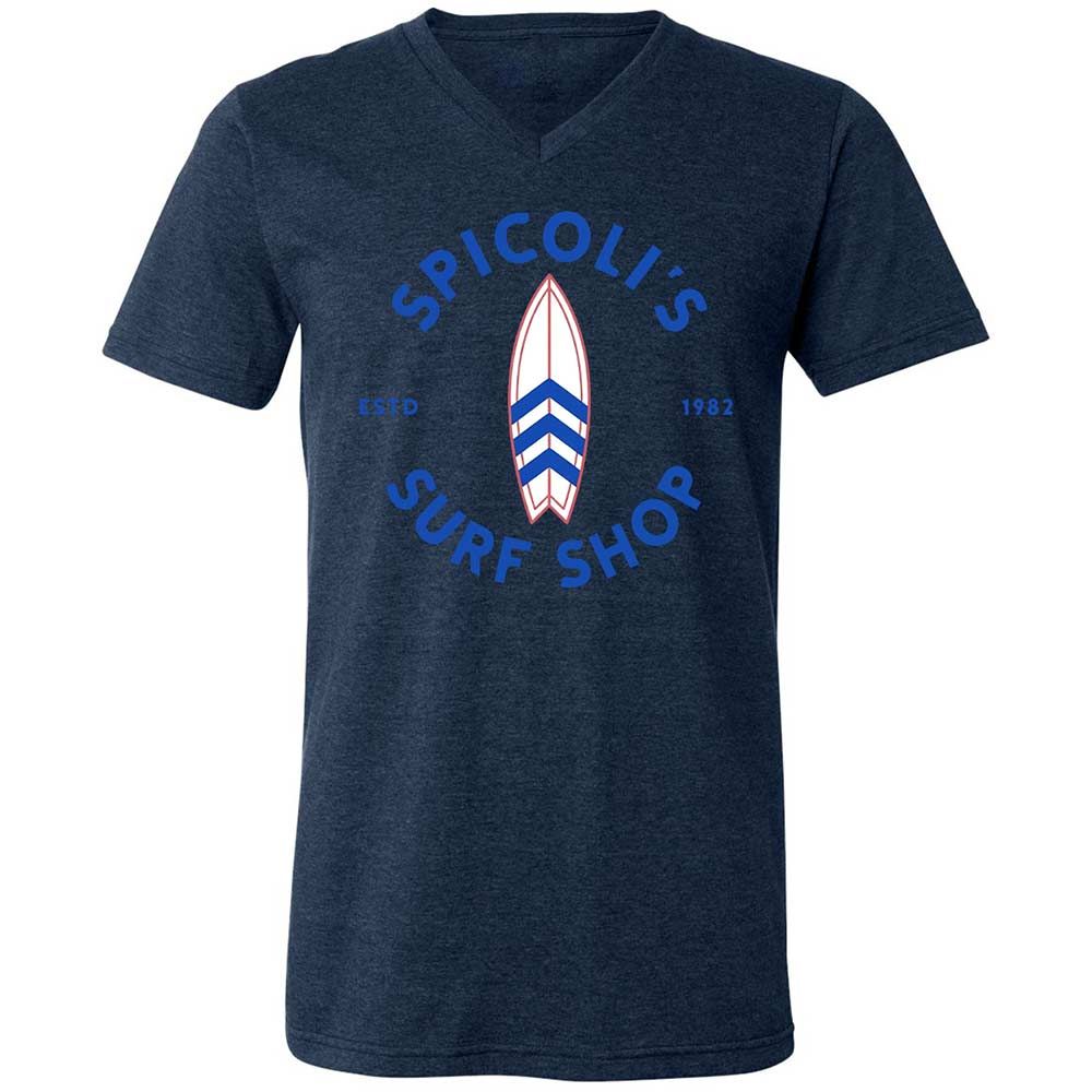 Unisex V-Neck T-Shirt - NKABBMT1 - Heather Navy - 13