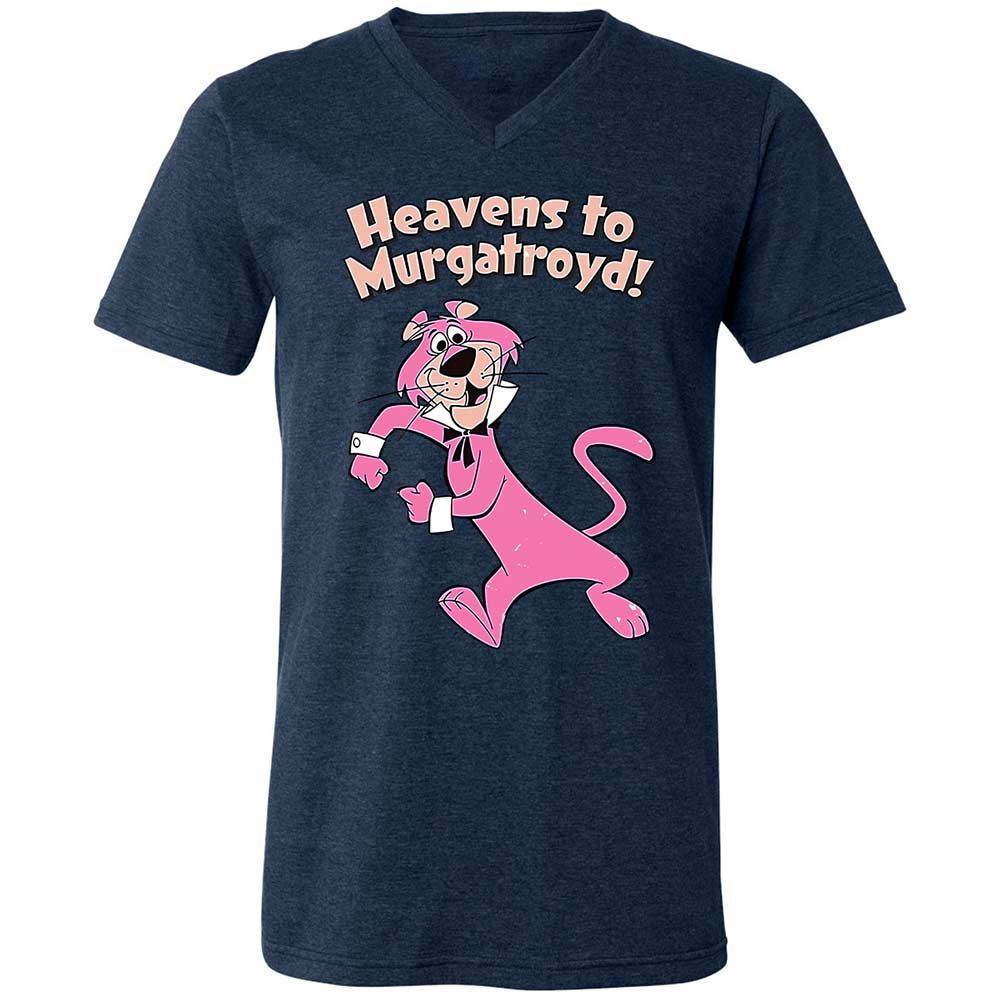 Unisex V-Neck T-Shirt - B38X9X74 - Heather Navy - 13