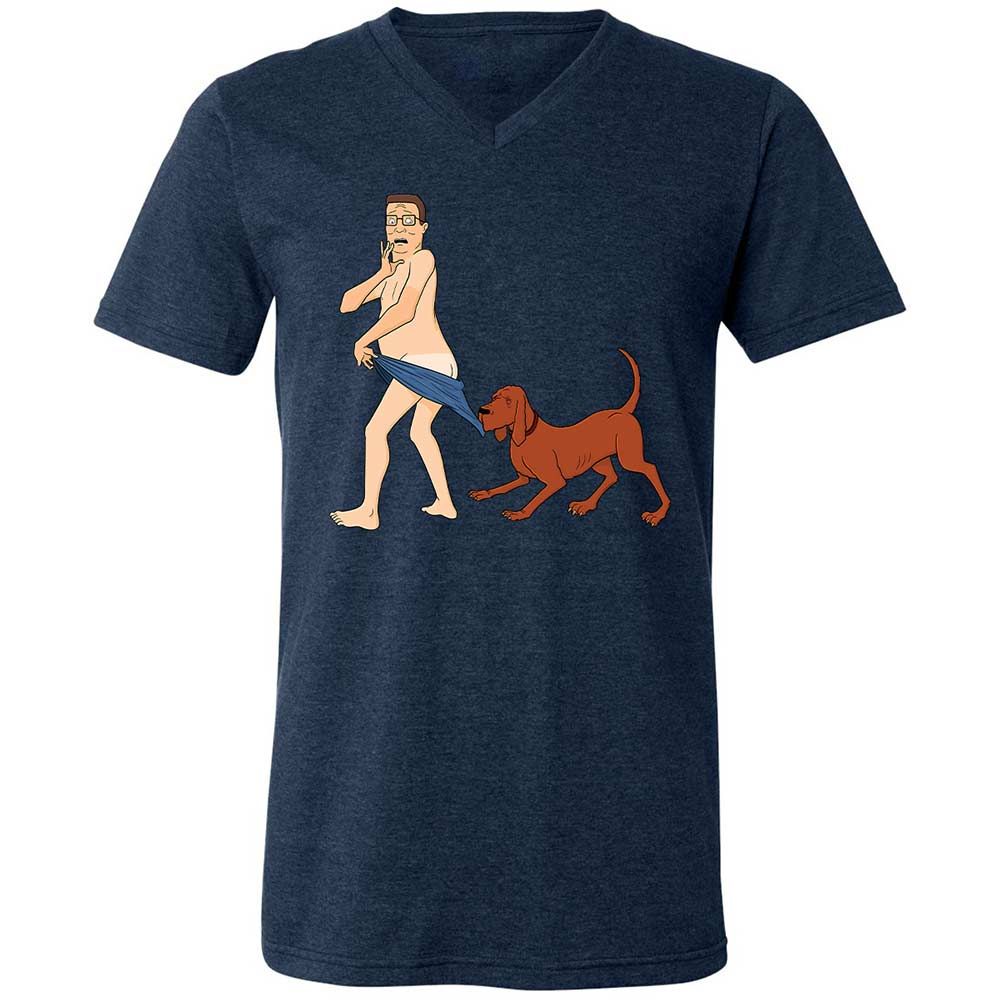 Unisex V-Neck T-Shirt - 4M2FP7QQ - Heather Navy - 13