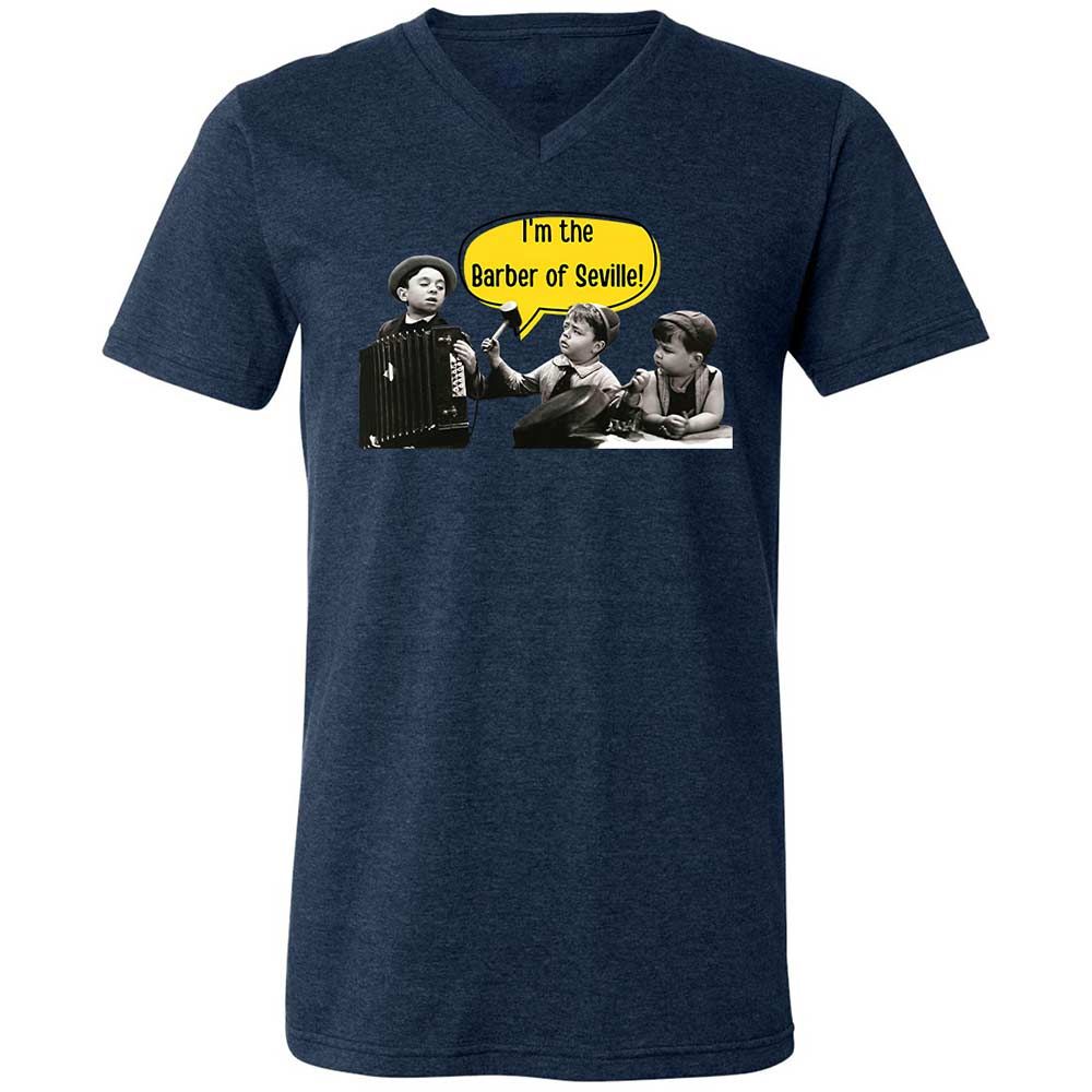 Unisex V-Neck T-Shirt - ANQYQH8G - Heather Navy - 13