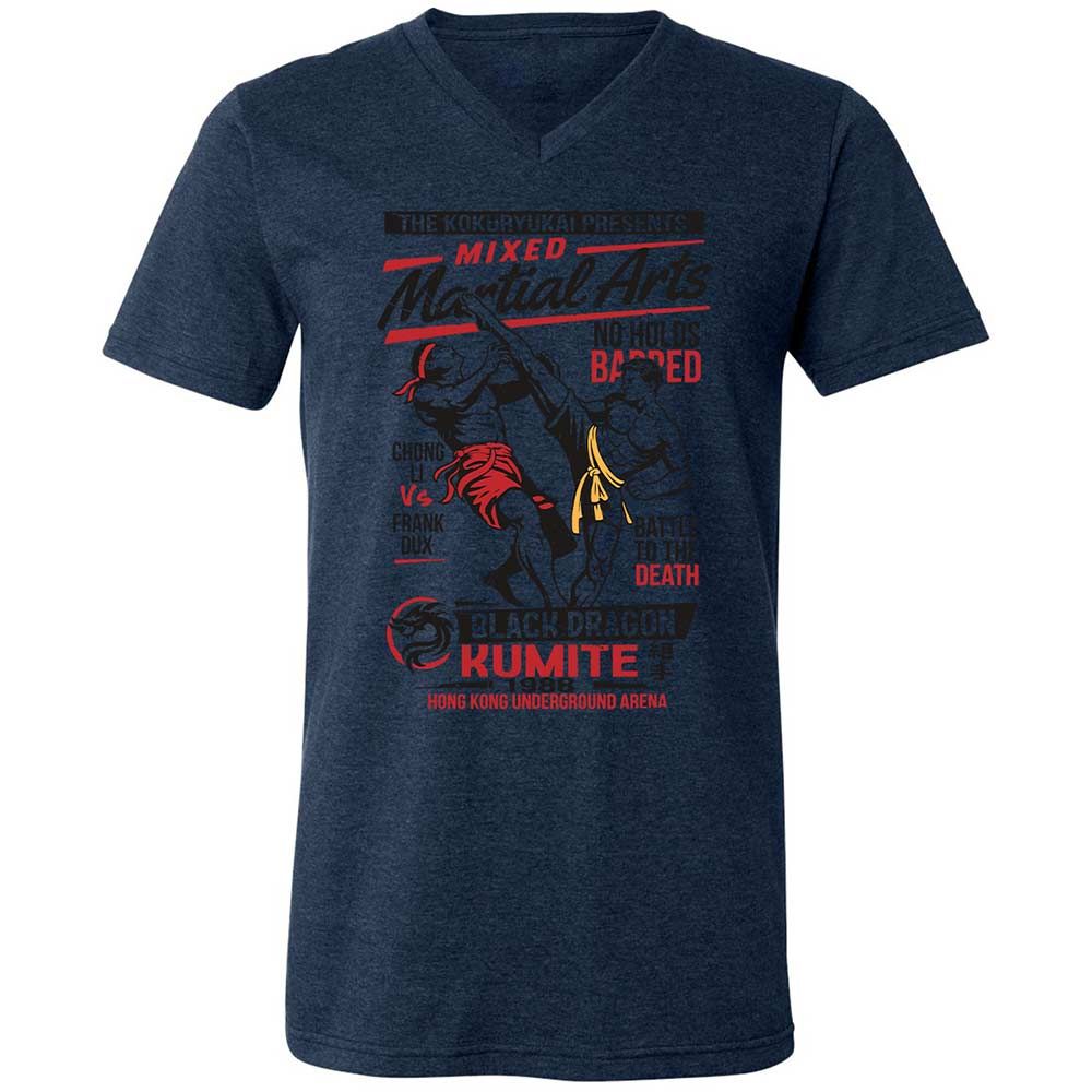 Unisex V-Neck T-Shirt - NRA1TA23 - Heather Navy - 13