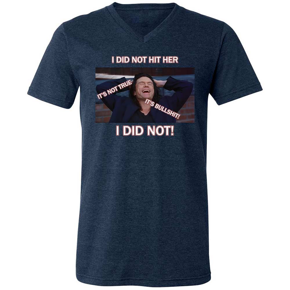 Unisex V-Neck T-Shirt - VD1DU6G8 - Heather Navy - 13