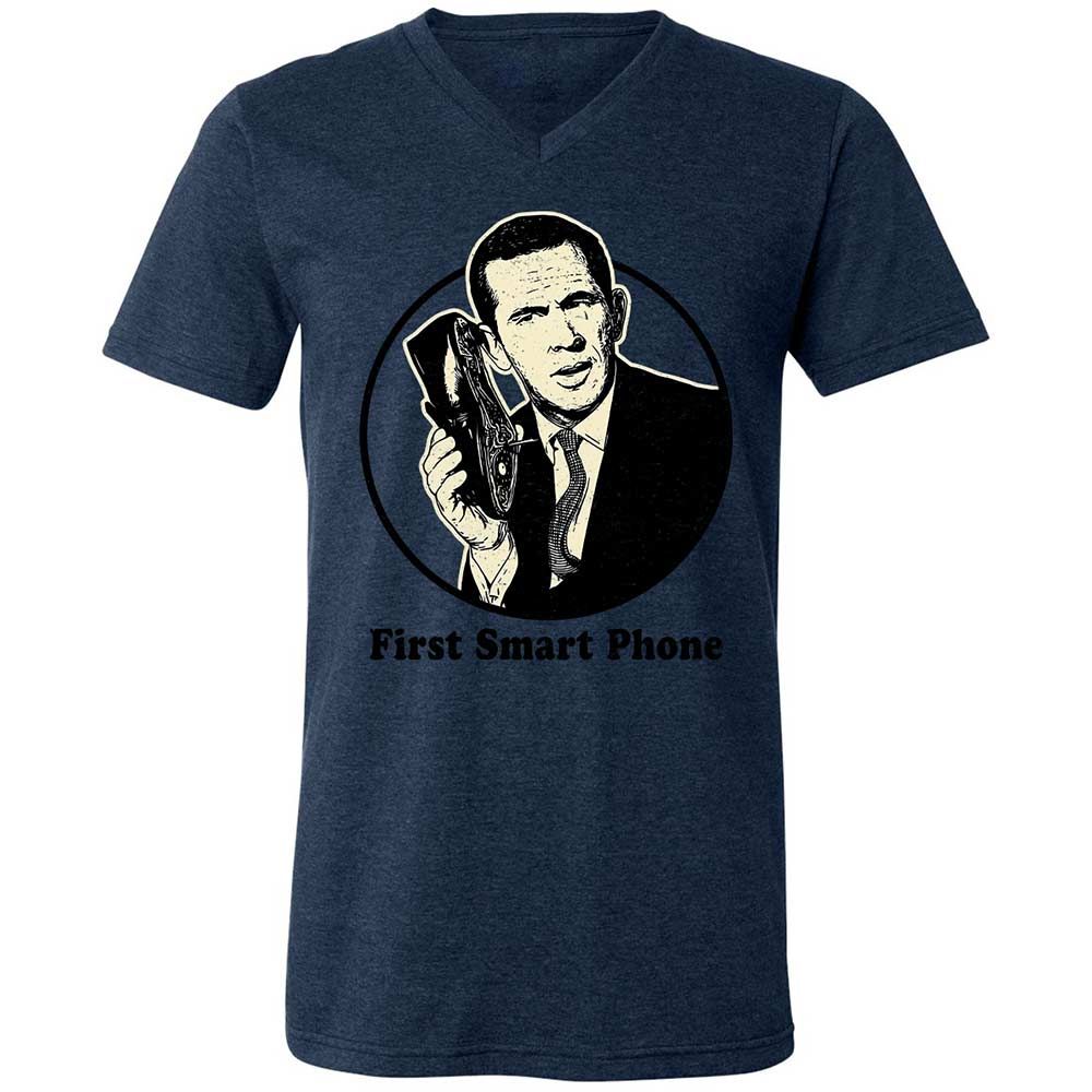 Unisex V-Neck T-Shirt - CG87UUPW - Heather Navy - 13