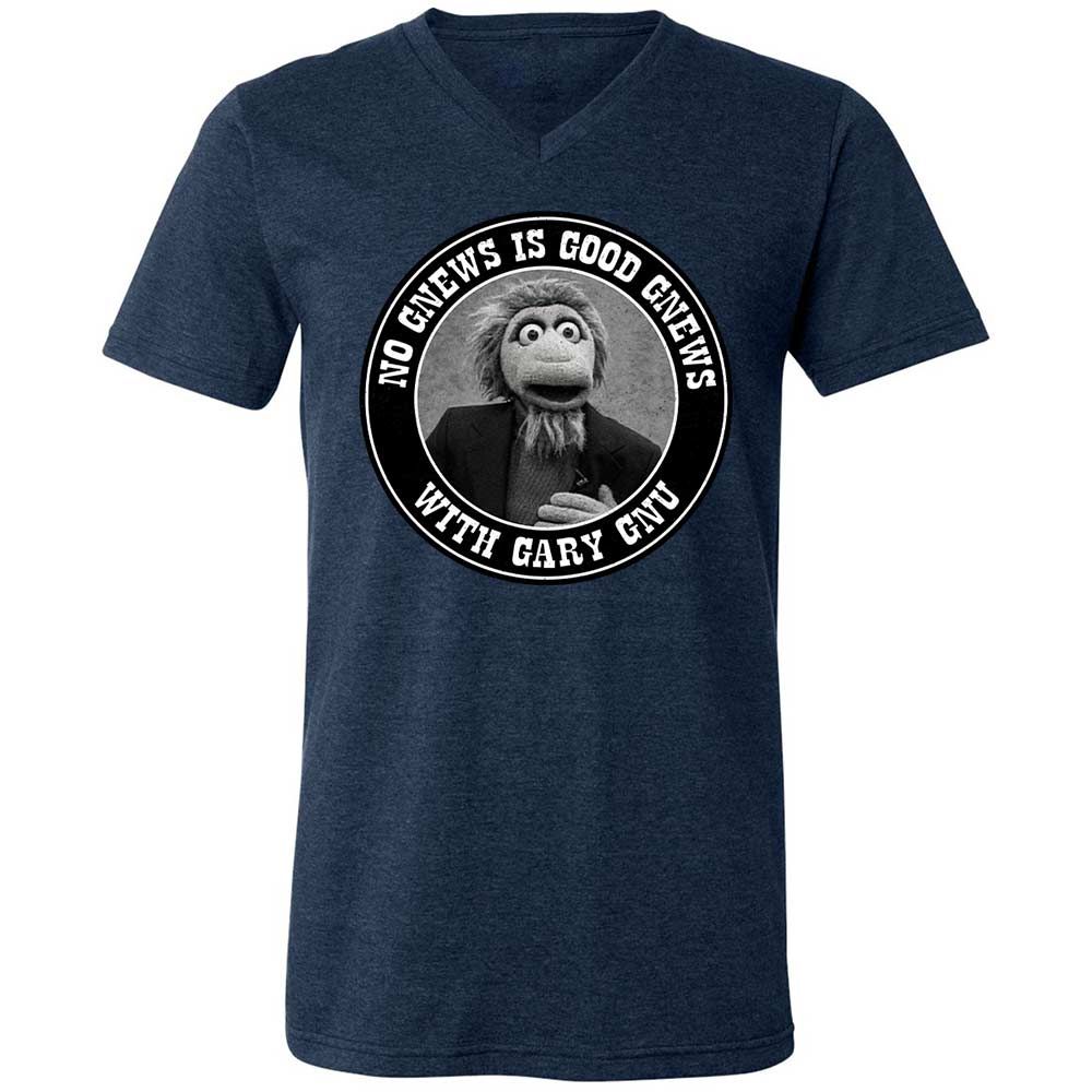 Unisex V-Neck T-Shirt - 2V7PJS9D - Heather Navy - 13
