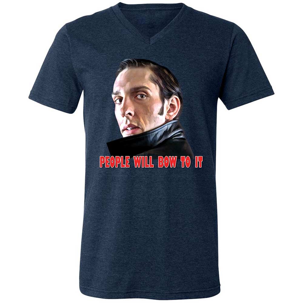 Unisex V-Neck T-Shirt - 798F2RUE - Heather Navy - 13