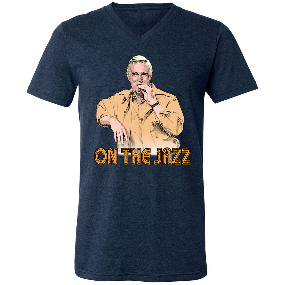 Unisex V-Neck T-Shirt - ZB25GMHY - Heather Navy - 13