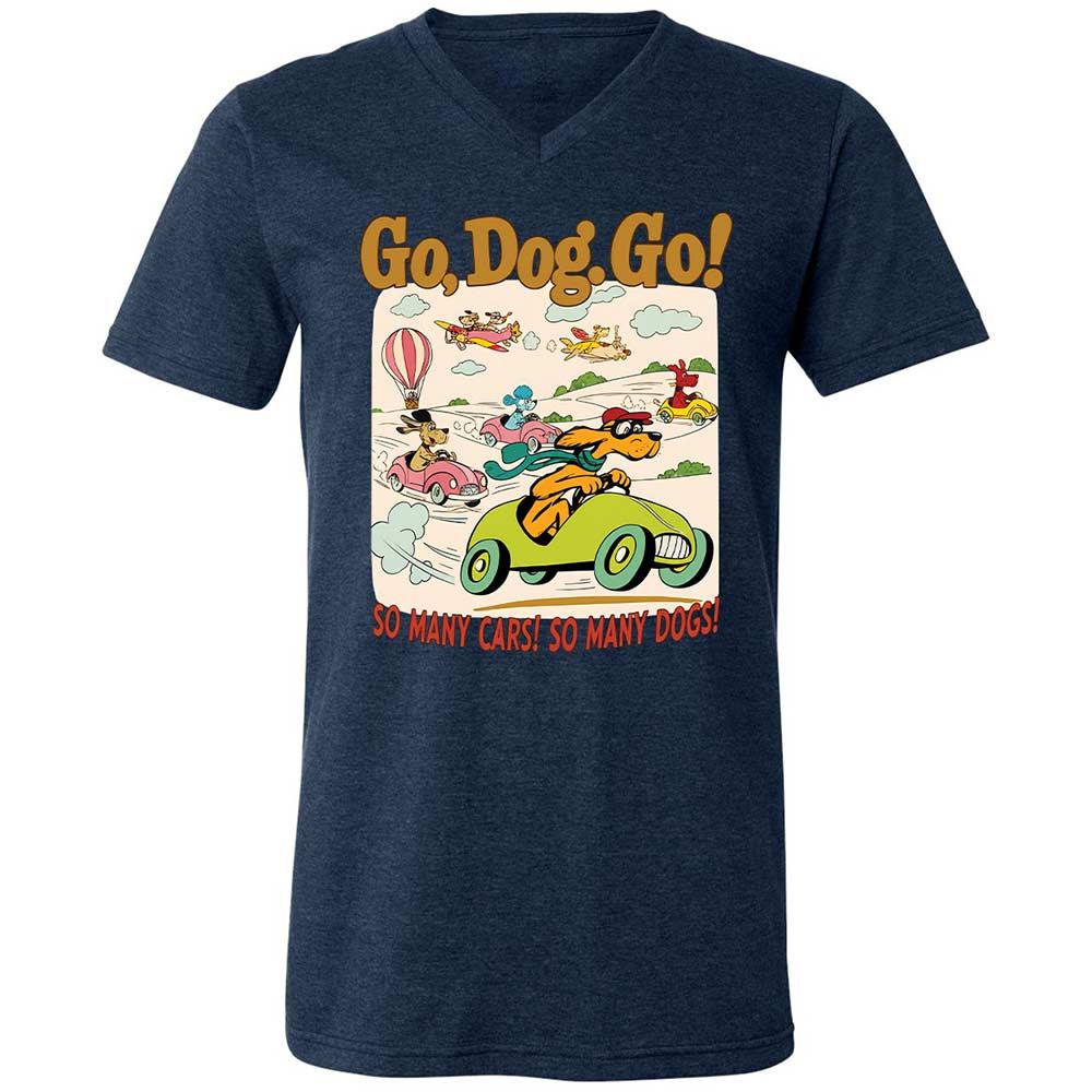 Unisex V-Neck T-Shirt - 1YXVMM7J - Heather Navy - 13