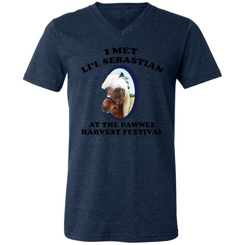Unisex V-Neck T-Shirt - 8Z1V2HKT - Heather Navy - 13