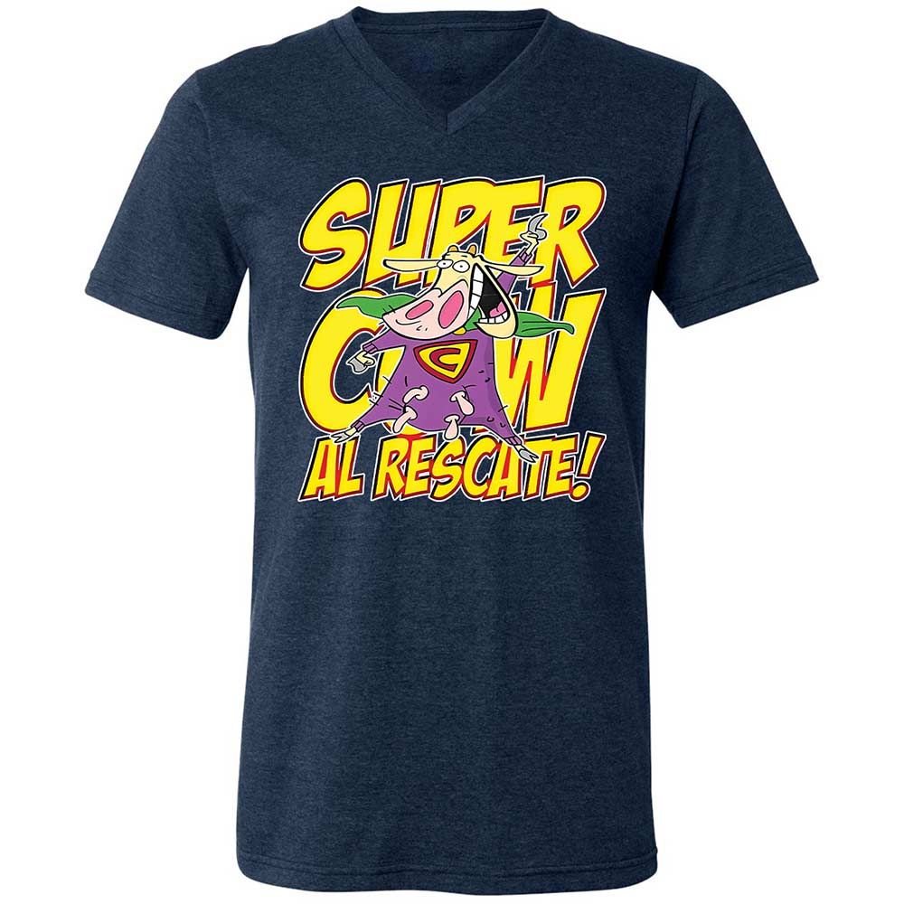Unisex V-Neck T-Shirt - HLZNMXC3 - Heather Navy - 13