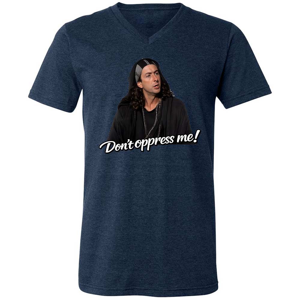 Unisex V-Neck T-Shirt - 6DBA2CCF - Heather Navy - 13