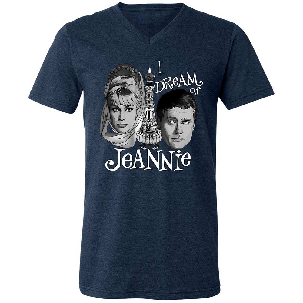 Unisex V-Neck T-Shirt - MGXZH87T - Heather Navy - 13