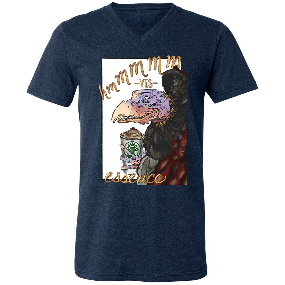 Unisex V-Neck T-Shirt - PFGXW8Z6 - Heather Navy - 13