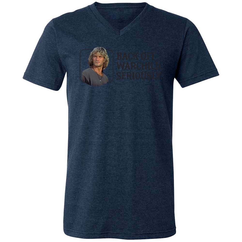Unisex V-Neck T-Shirt - ZEWKMKDA - Heather Navy - 13