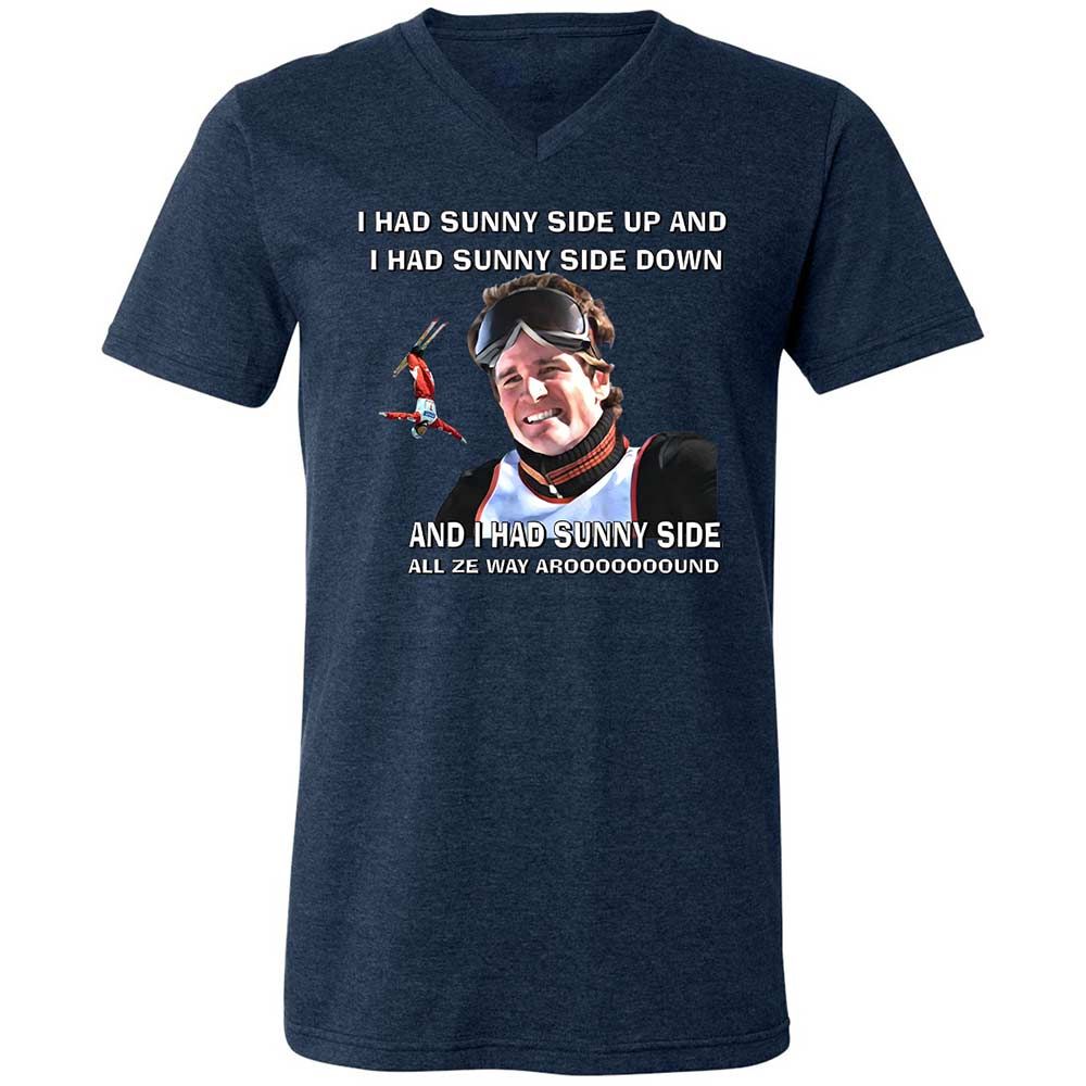 Unisex V-Neck T-Shirt - 3X3Y954S - Heather Navy - 13