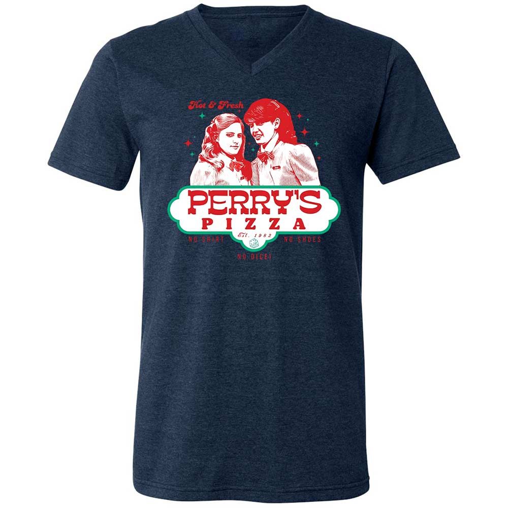 Unisex V-Neck T-Shirt - VX1M5QGW - Heather Navy - 13
