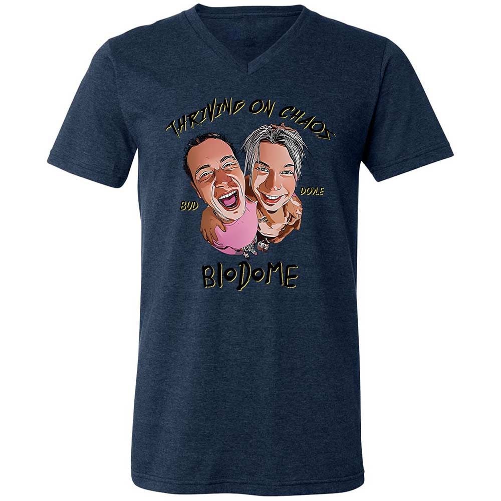 Unisex V-Neck T-Shirt - AZARFM85 - Heather Navy - 13