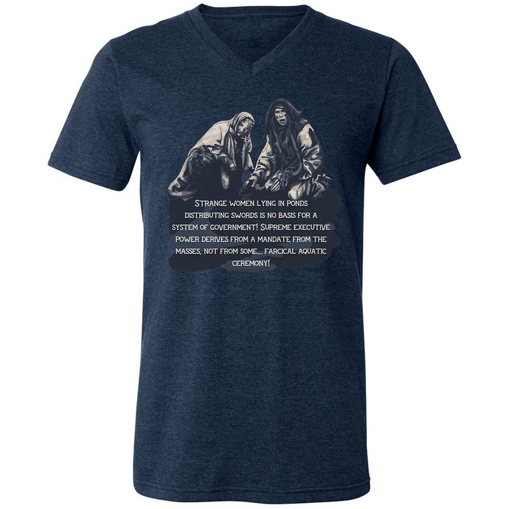 Unisex V-Neck T-Shirt - DT2AFJS4 - Heather Navy - 13