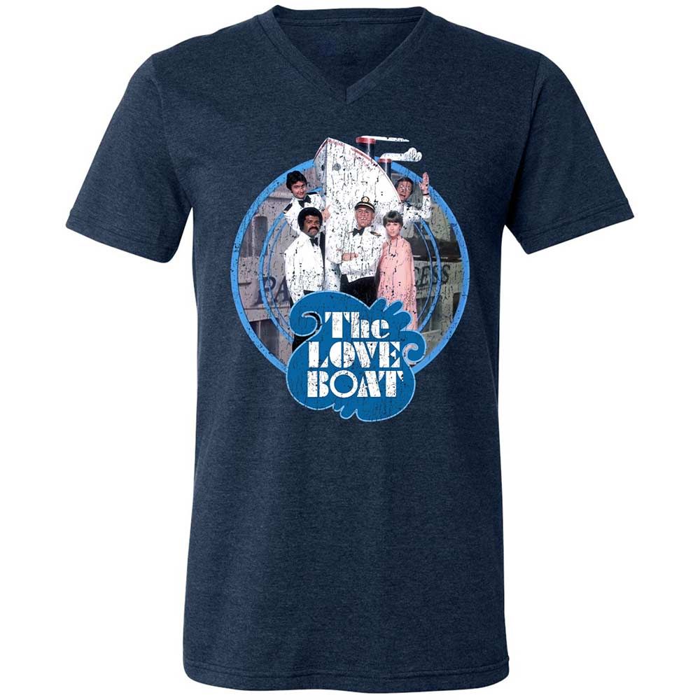 Unisex V-Neck T-Shirt - MEYLLC2Y - Heather Navy - 13