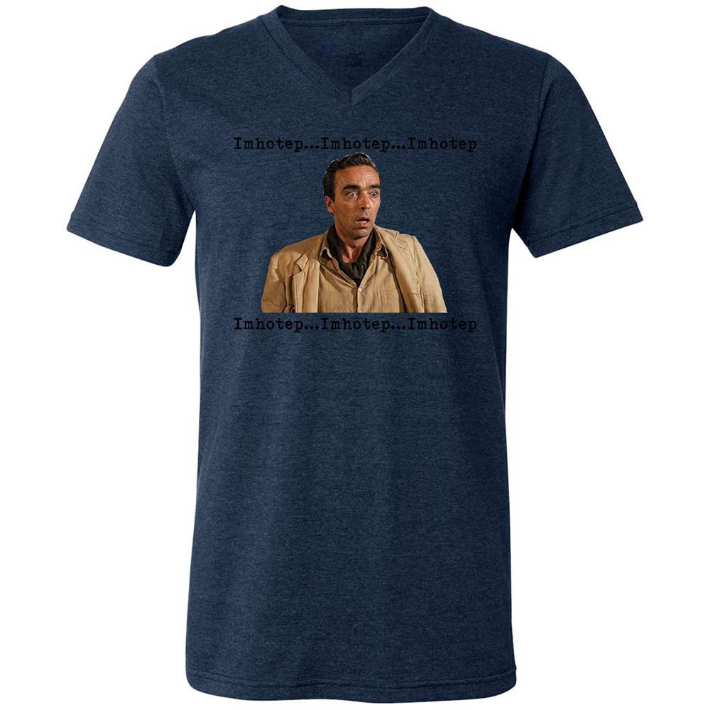 Unisex V-Neck T-Shirt - PE8VQVKY - Heather Navy - 13