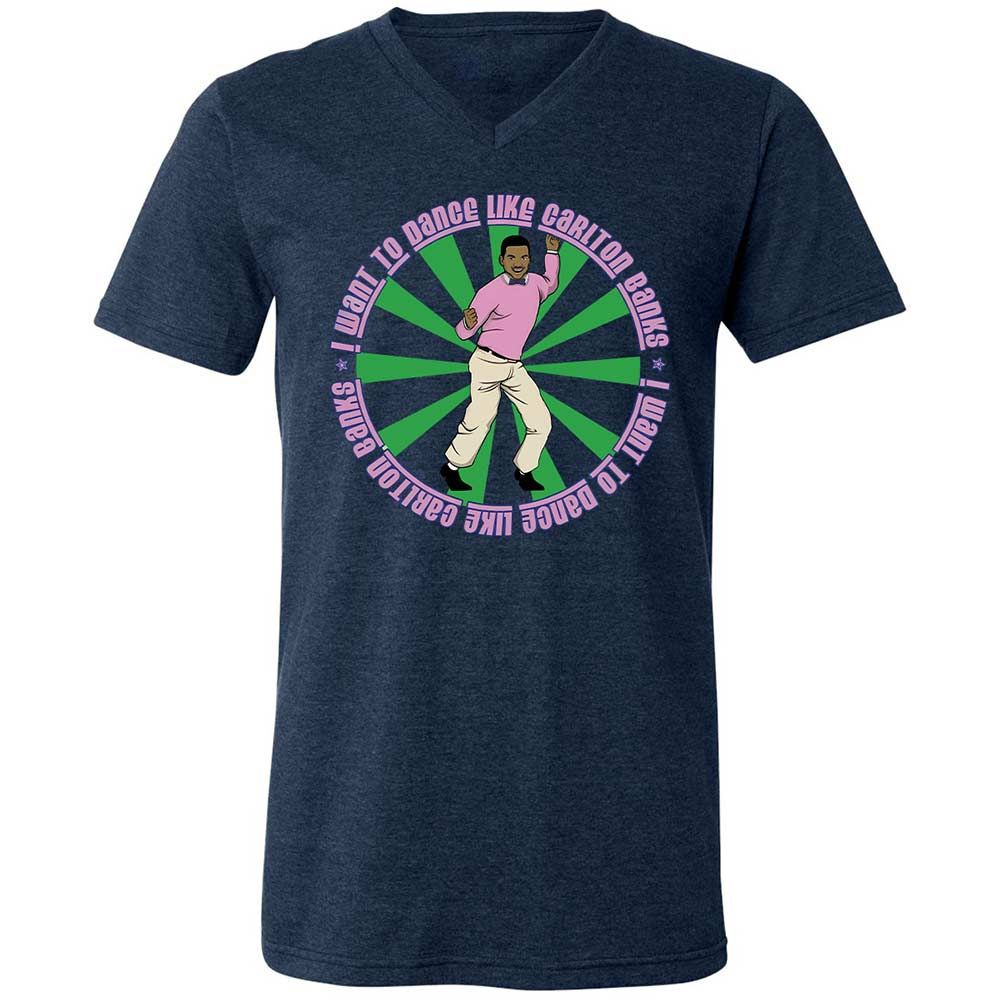Unisex V-Neck T-Shirt - 6DALRHGL - Heather Navy - 13