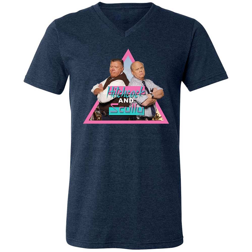 Unisex V-Neck T-Shirt - H5GK2YRW - Heather Navy - 13