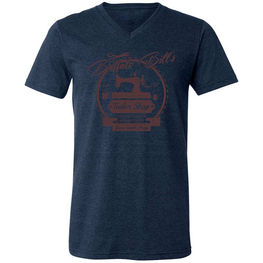 Unisex V-Neck T-Shirt - 7J74FXUU - Heather Navy - 13