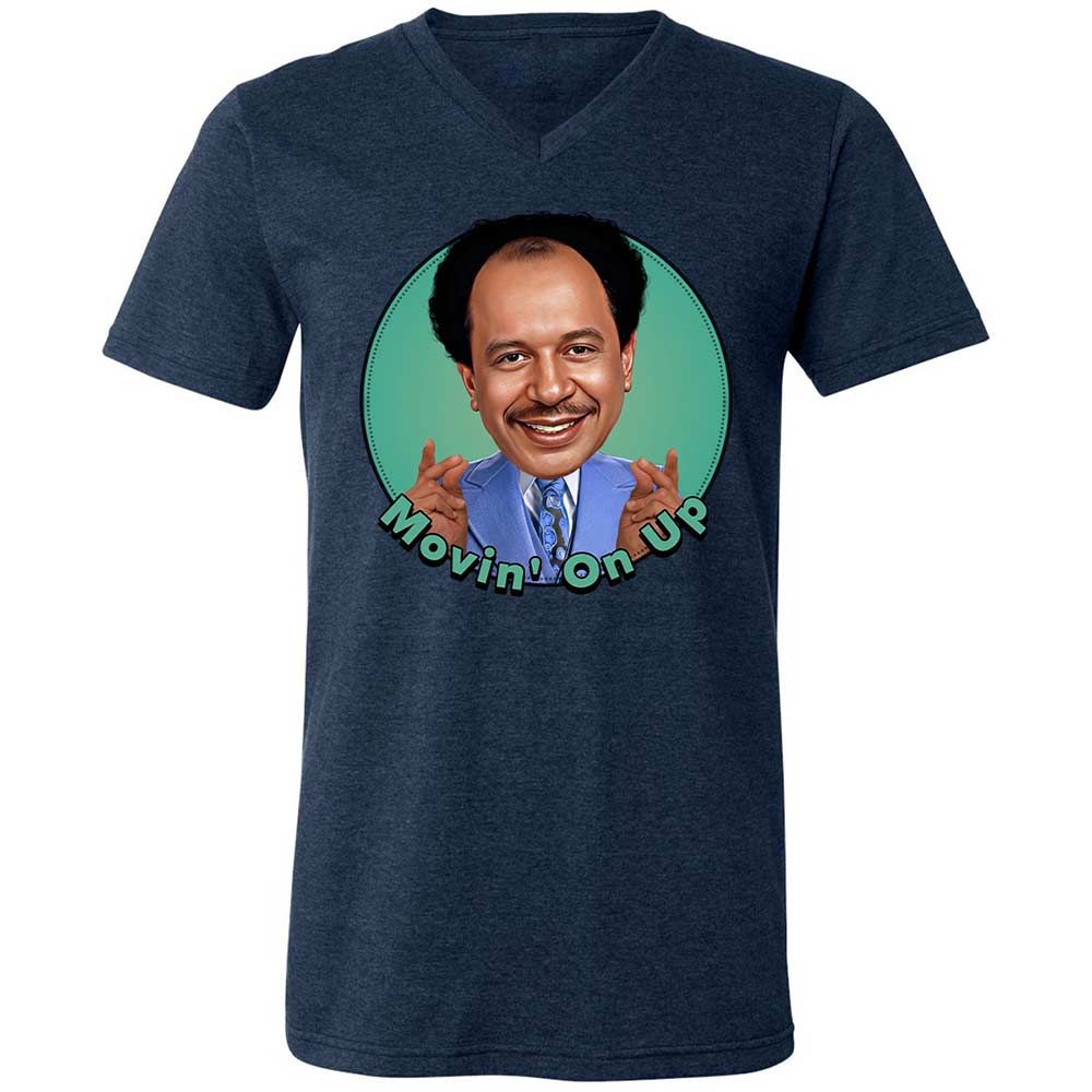 Unisex V-Neck T-Shirt - D8ACN94K - Heather Navy - 13