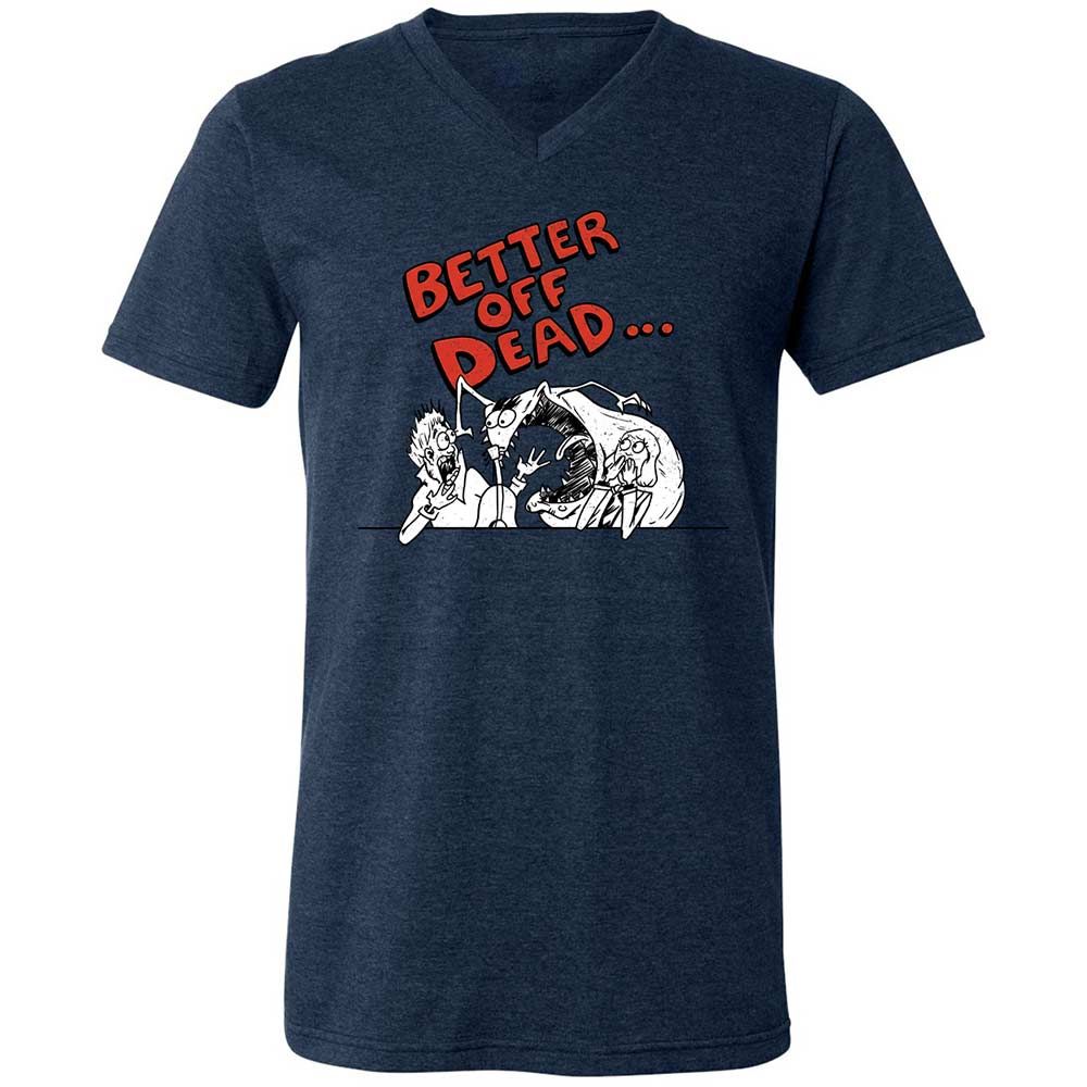 Unisex V-Neck T-Shirt - 48HJX2X5 - Heather Navy - 13